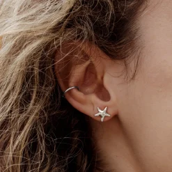 Sea Star Studs Silber