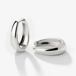 Seeker Hoops Medium Silber