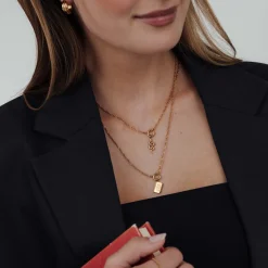 Serpent Singapore Chain Necklace Set Roségold