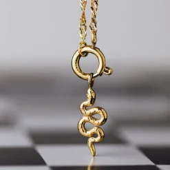 Serpent Singapore Chain Necklace Set Roségold