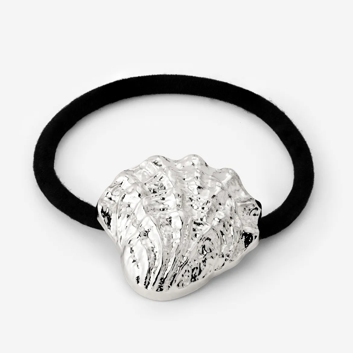 Shell Hair Tie Black - Gold