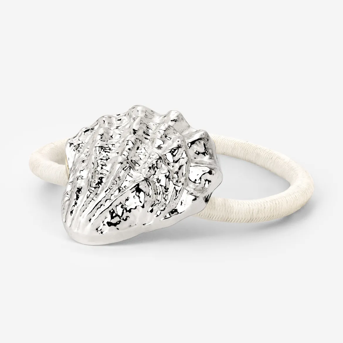 Shell Hair Tie Creme - Gold