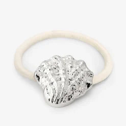 Shell Hair Tie Creme - Gold
