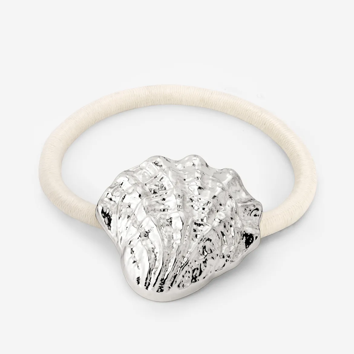 Shell Hair Tie Creme - Gold