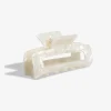 Shimmering Hairclaw Medium - Beige White