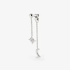 Shiny Ines Stud Earring Silber