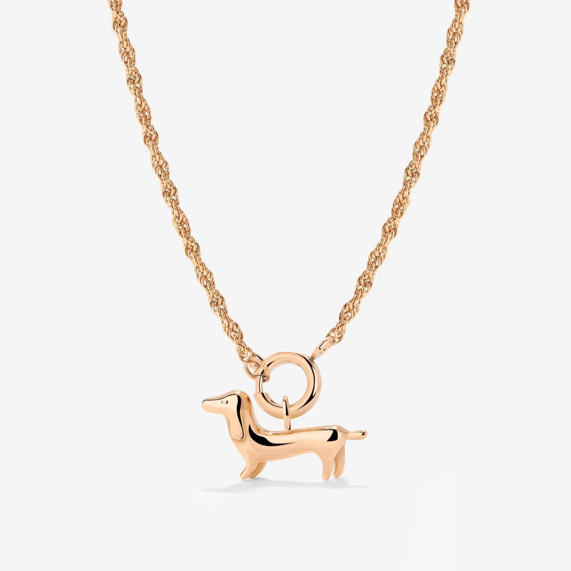 Shorty Rope Chain Necklace Set Roségold