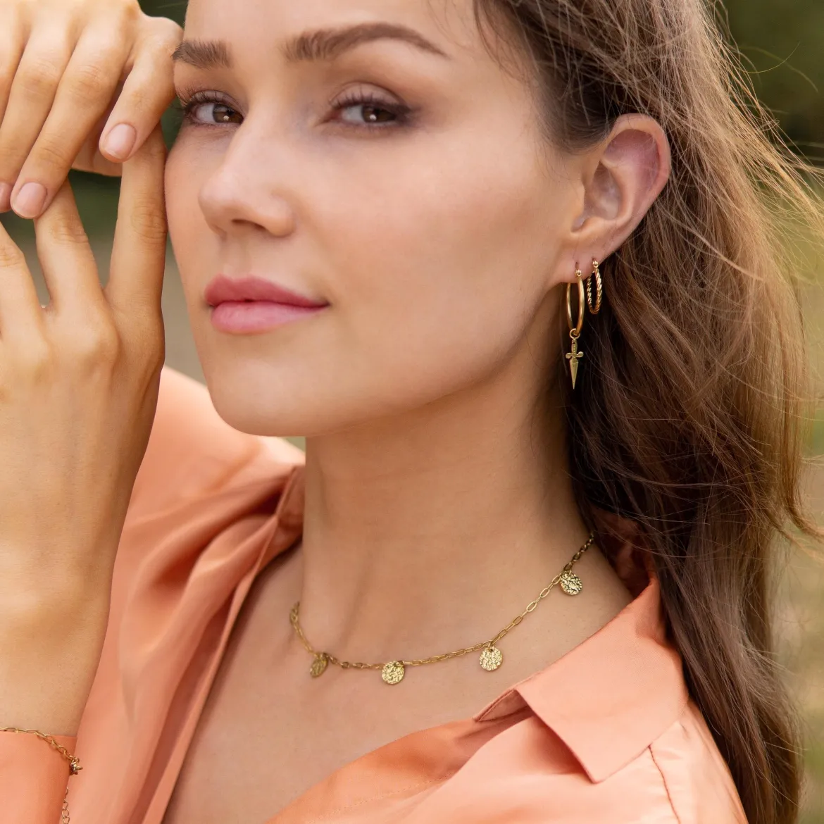 Sierra Hoops Large - Gold
