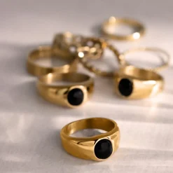 Signet Onyx Ring Silber