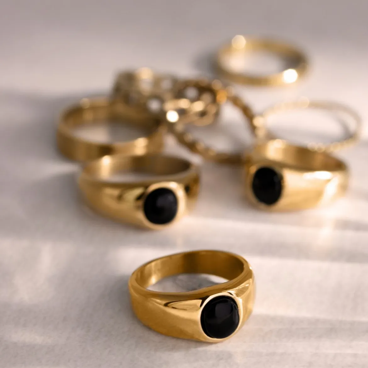 Signet Onyx Ring Silber