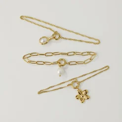 Singapore Chain Charm Bracelet Set