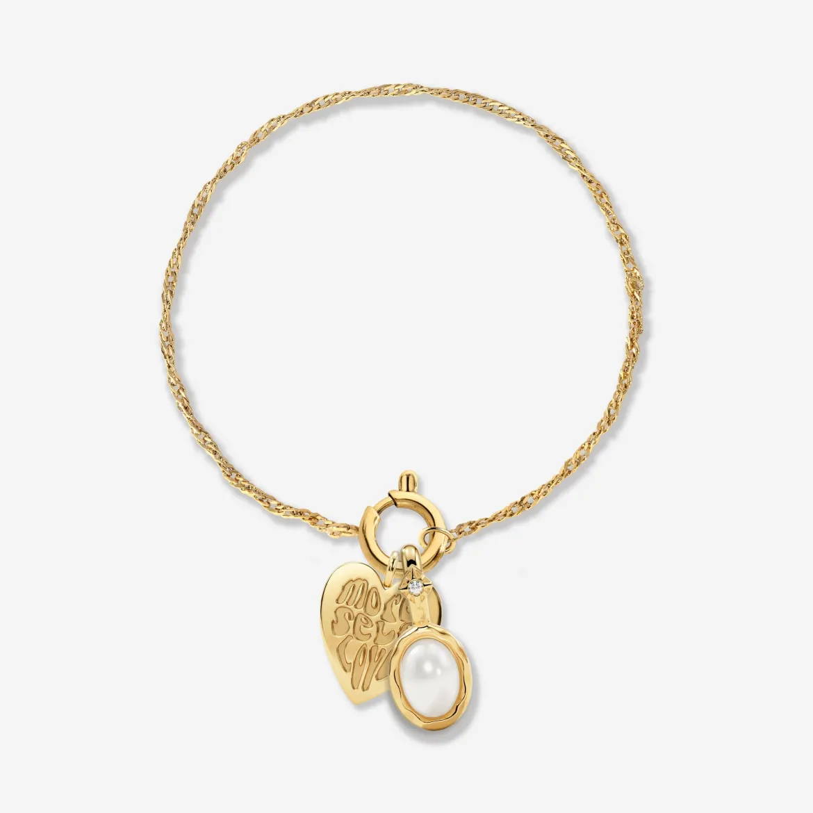 Singapore Chain Charm Bracelet Set