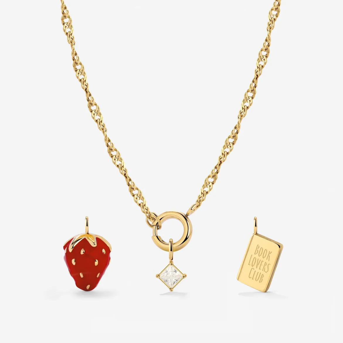 Singapore Chain Charm Necklace Set