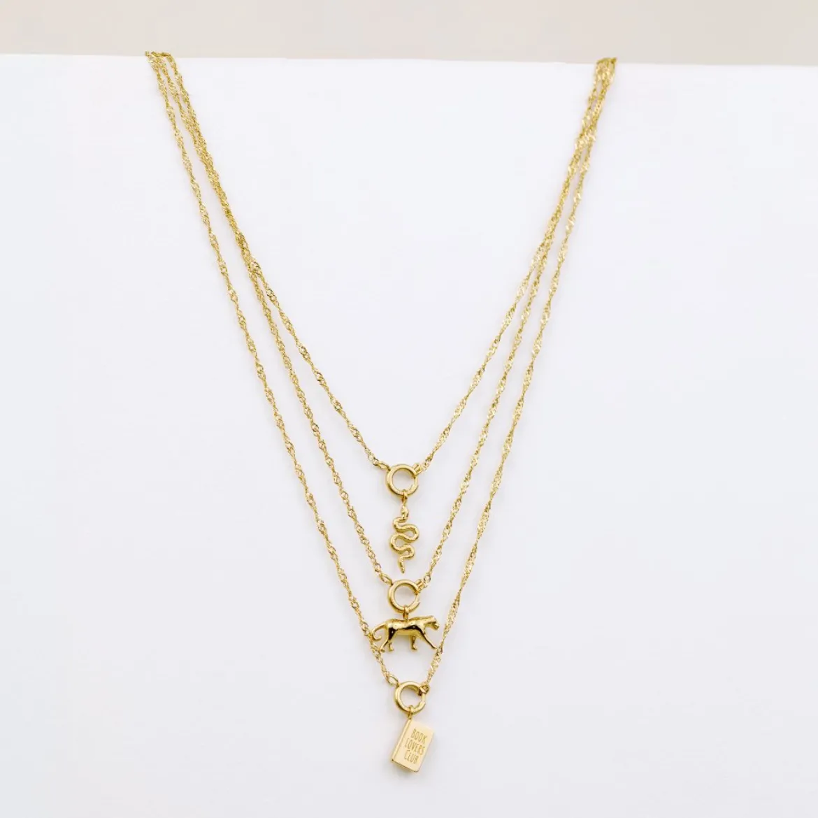 Singapore Chain Charm Necklace Set