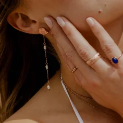 Siren's Spell Pearl Drop Earrings Roségold