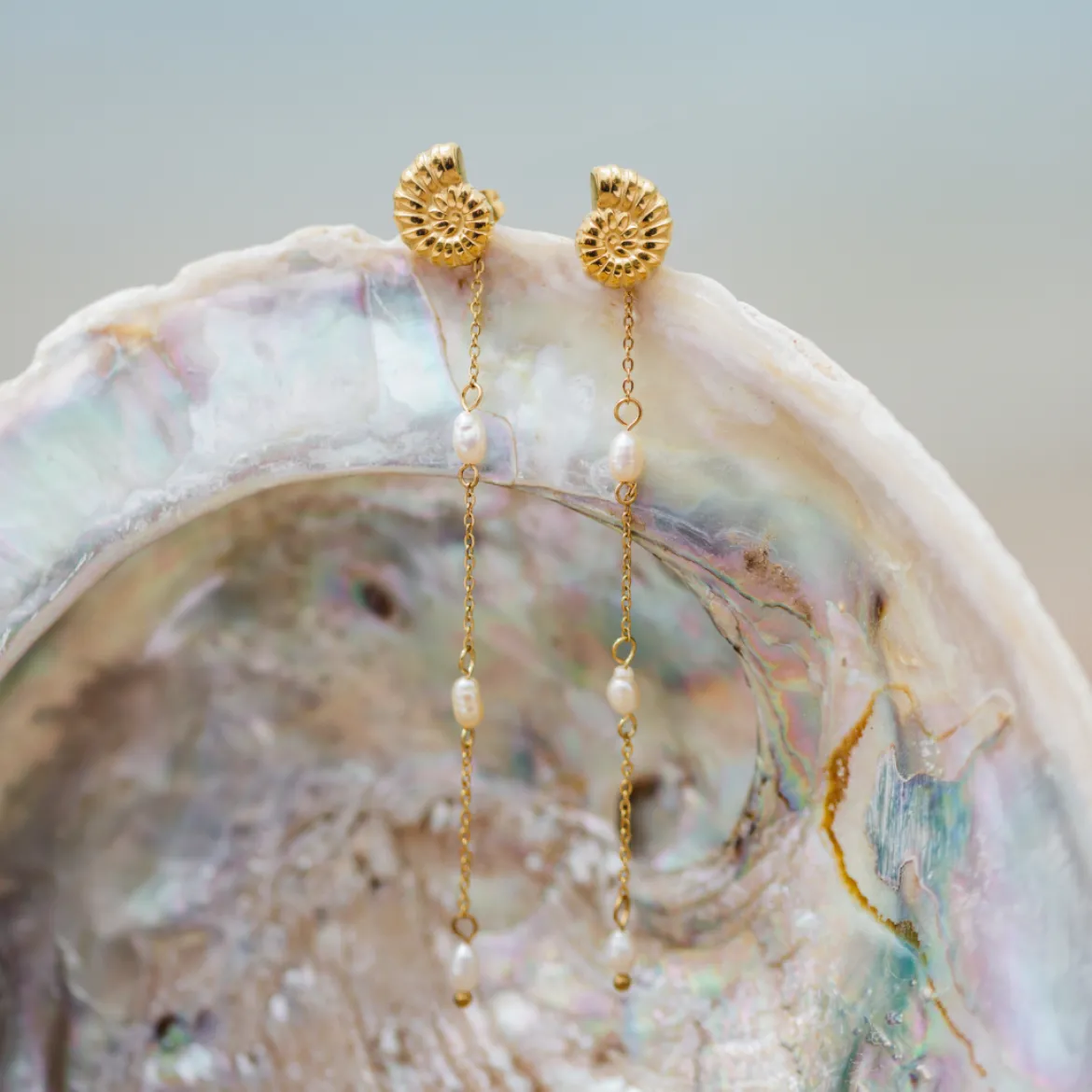 Siren's Spell Pearl Drop Earrings Roségold