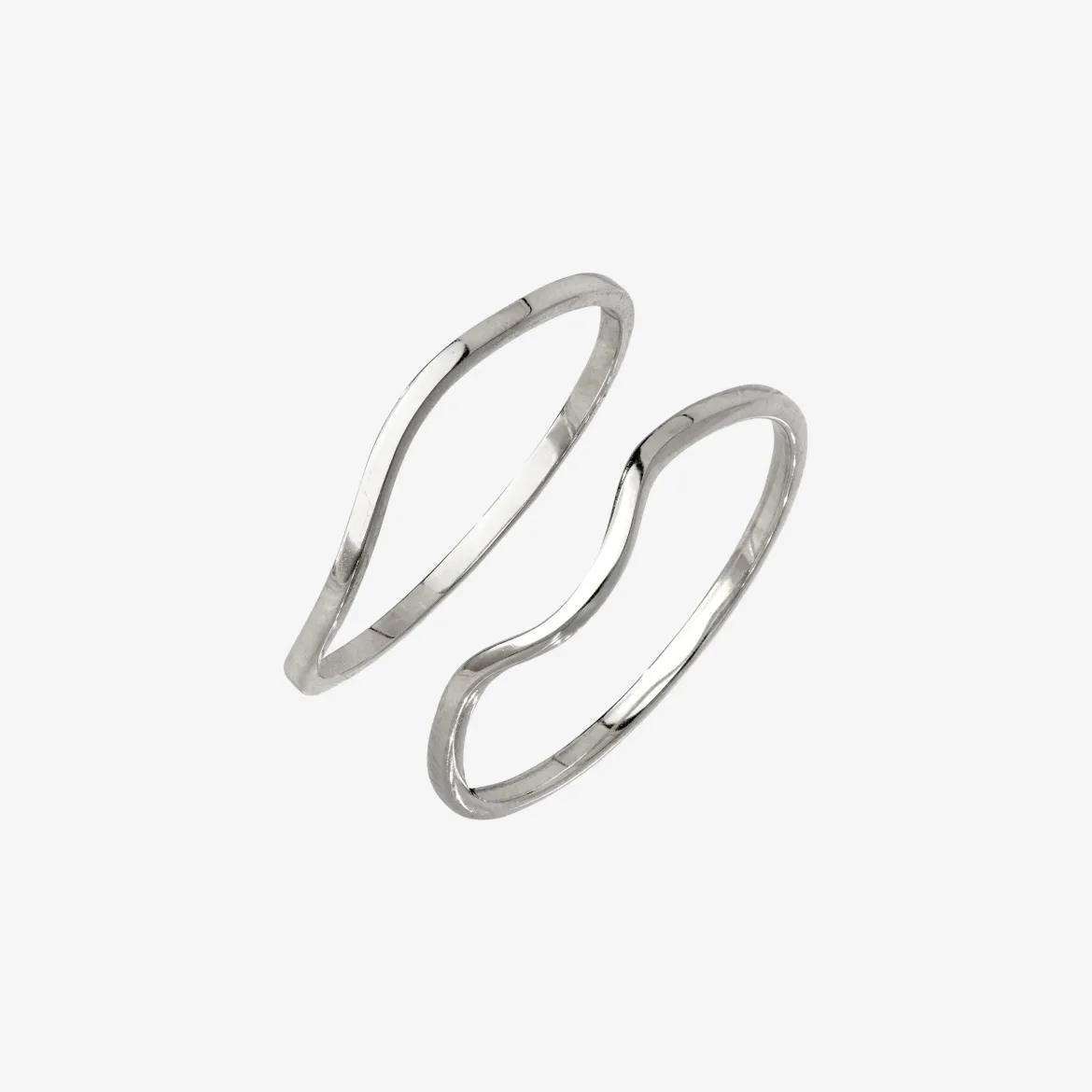 Skinny Dip Ring Duo Silber