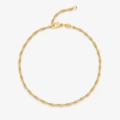 Slim Singapore Anklet Gold
