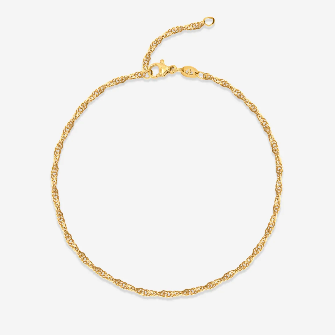Slim Singapore Anklet Gold