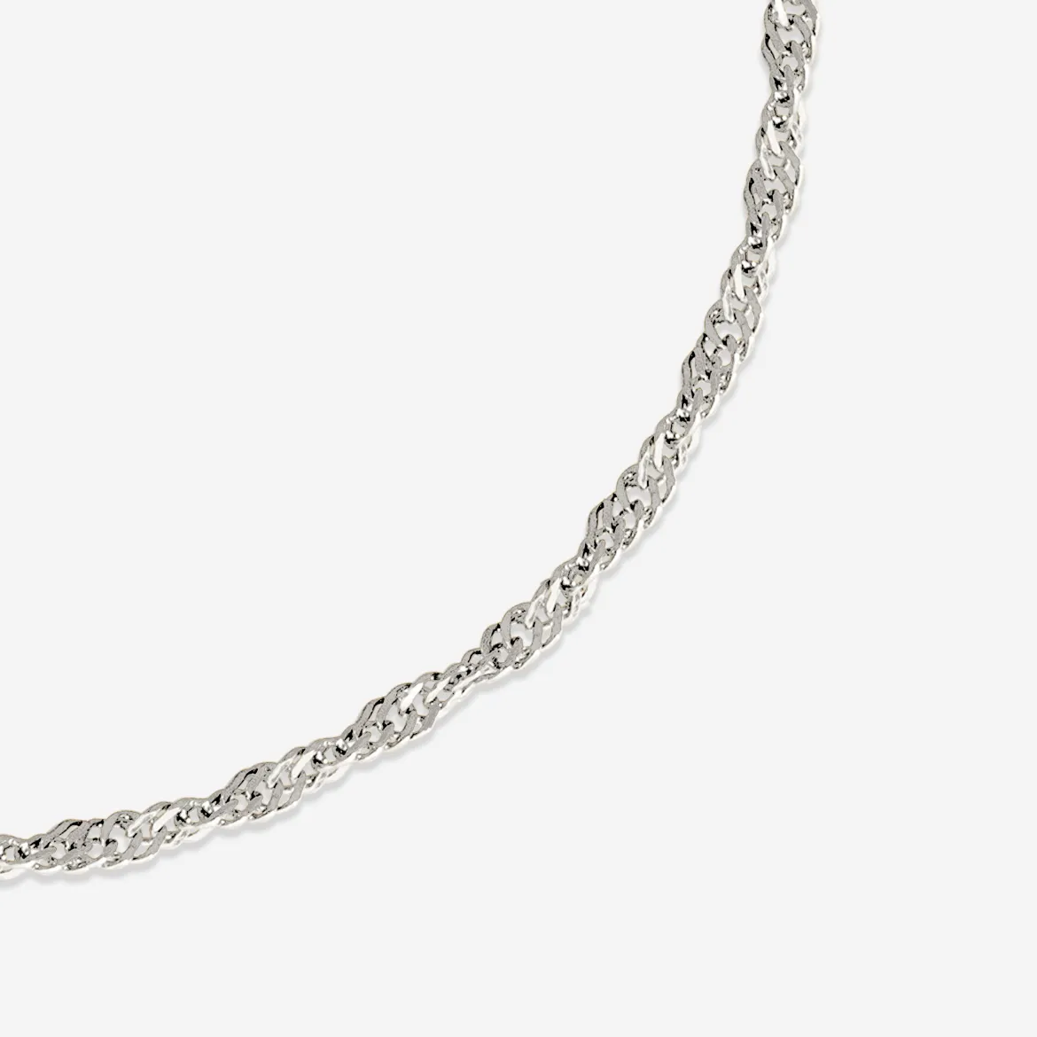 Slim Singapore Anklet Silber