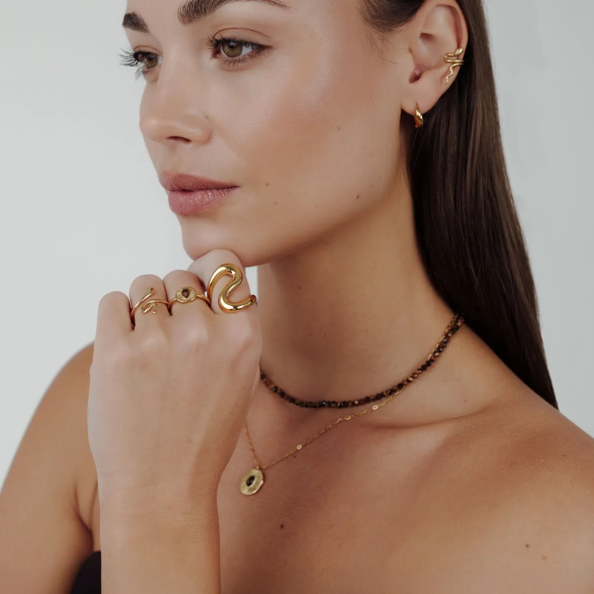 Slim Snake Ring Gold