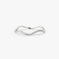 Slim Wave Ring Silber