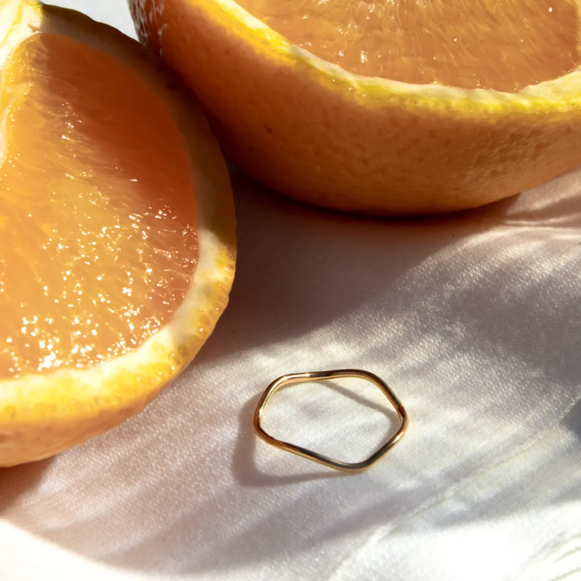 Slim Wave Ring Silber
