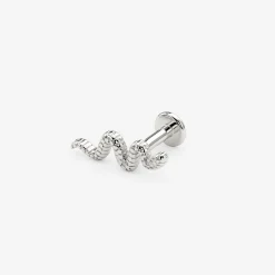 Snake Piercing Silber