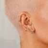 Snake Piercing Silber