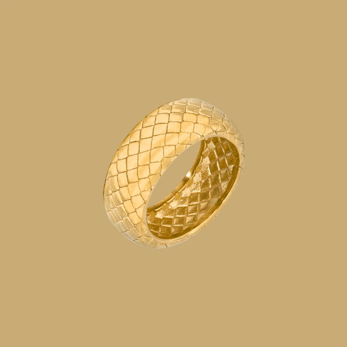 Snake Skin Ring Gold