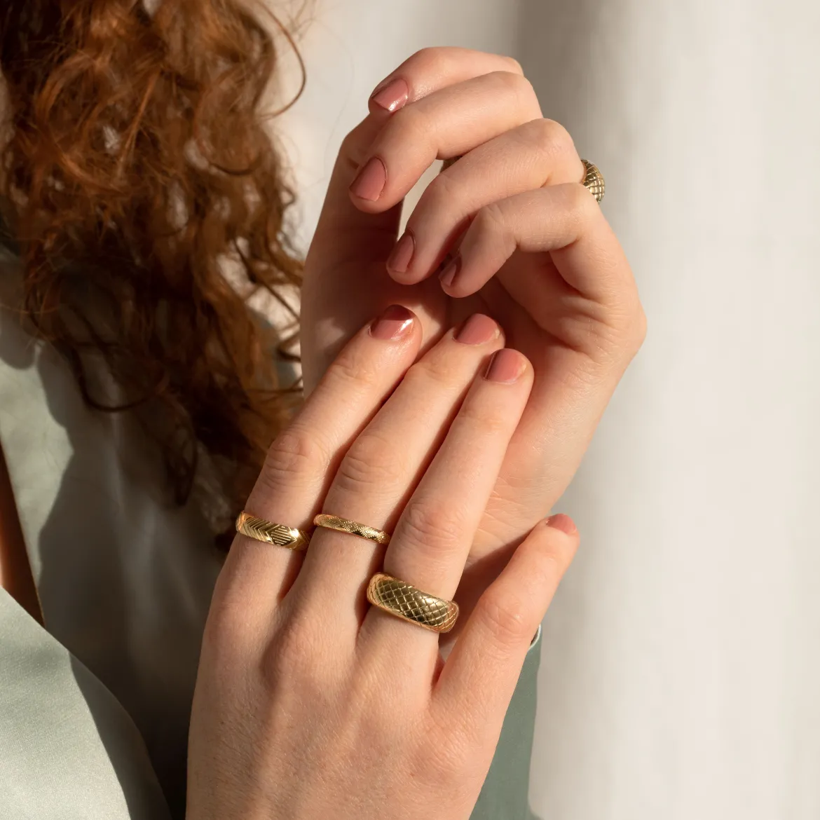 Snake Skin Ring Gold