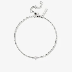 Solitaire Stone Bracelet Silber
