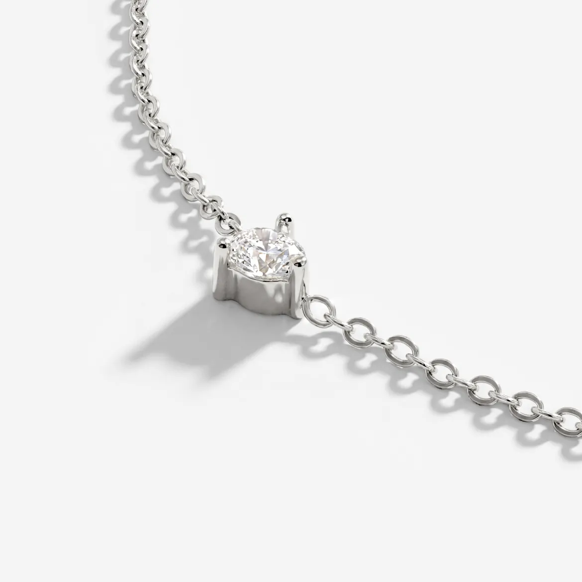 Solitaire Stone Bracelet Silber