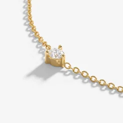 Solitaire Stone Choker Gold