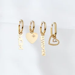 Sparkle Heart Hoop Set Baby Roségold