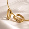 Sparkle Oval Hoops Medium Roségold
