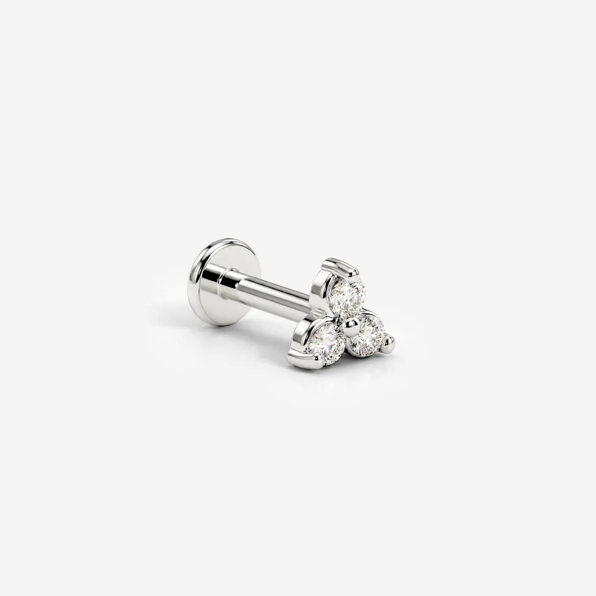 Sparkle Piercing Stud Silber