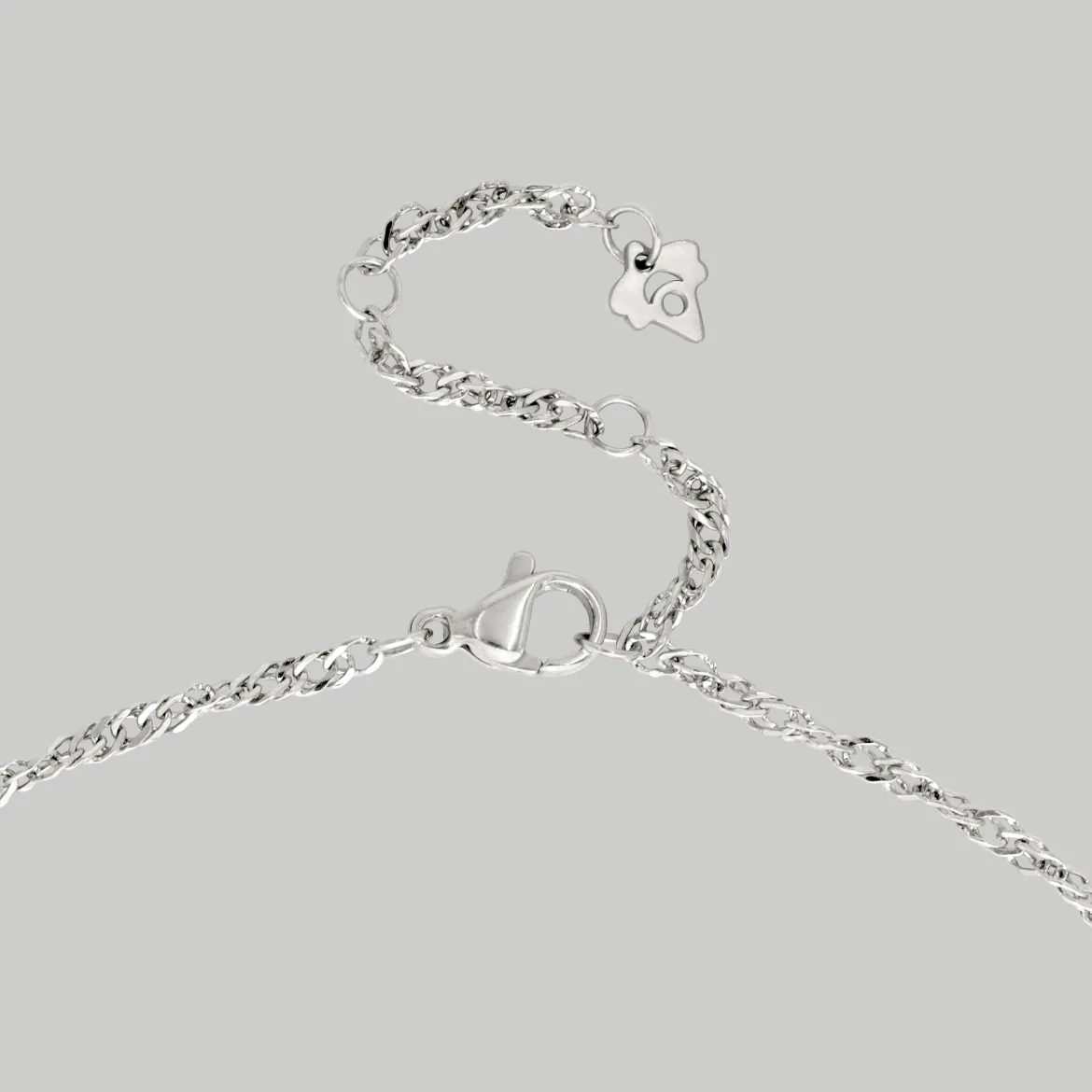 Sparkling Donut Necklace Silber