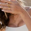 Sparkling Donut Necklace Gold