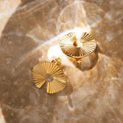 Sparkling Donut Studs Roségold