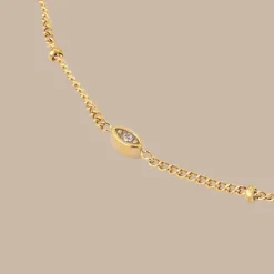 Sparkling Eyes Anklet Gold