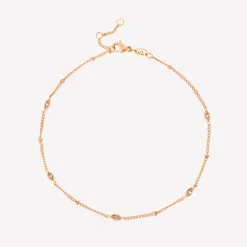 Sparkling Eyes Anklet Roségold