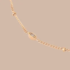 Sparkling Eyes Anklet Roségold