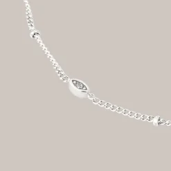 Sparkling Eyes Anklet Silber