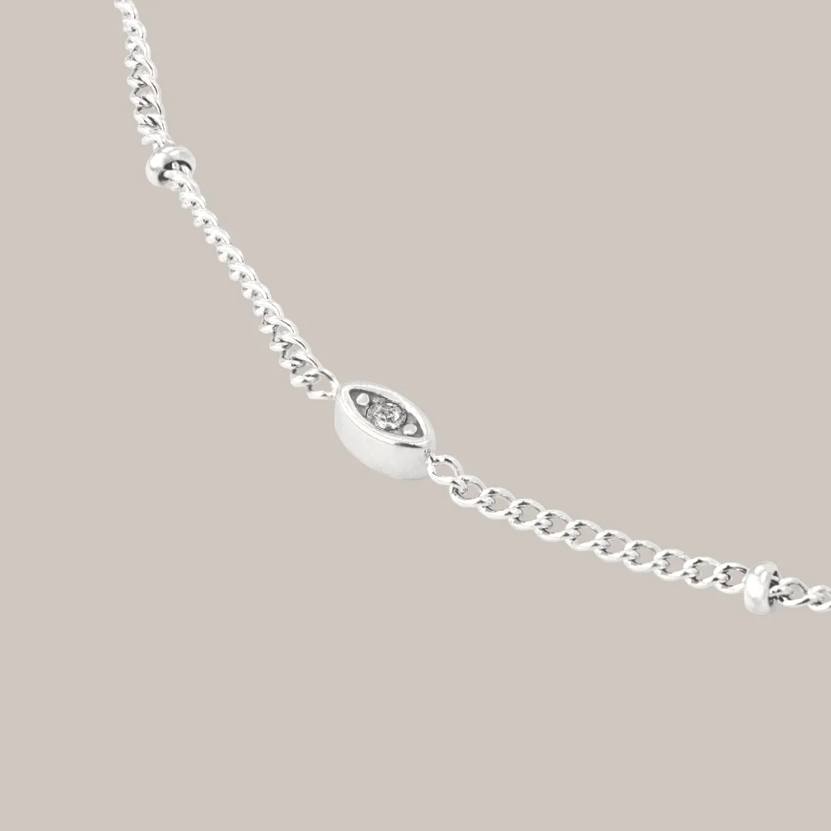 Sparkling Eyes Anklet Silber