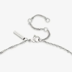 Sparkling Purple Petal Necklace Silber