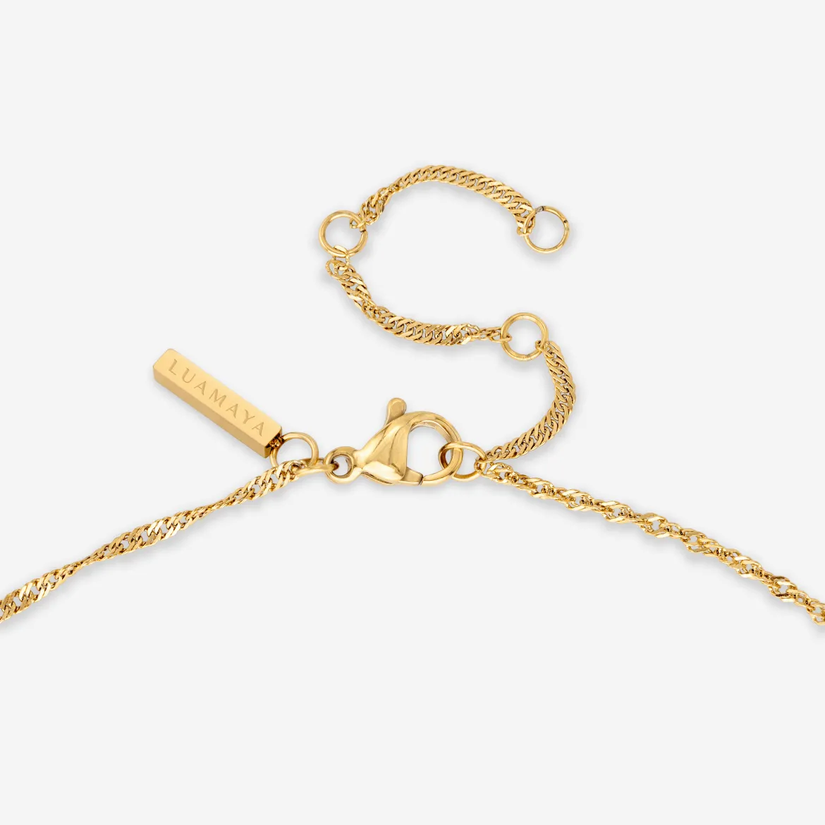 Sparkling White Petal Necklace Gold