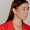 Spiral of Love Hoop Studs Small Gold
