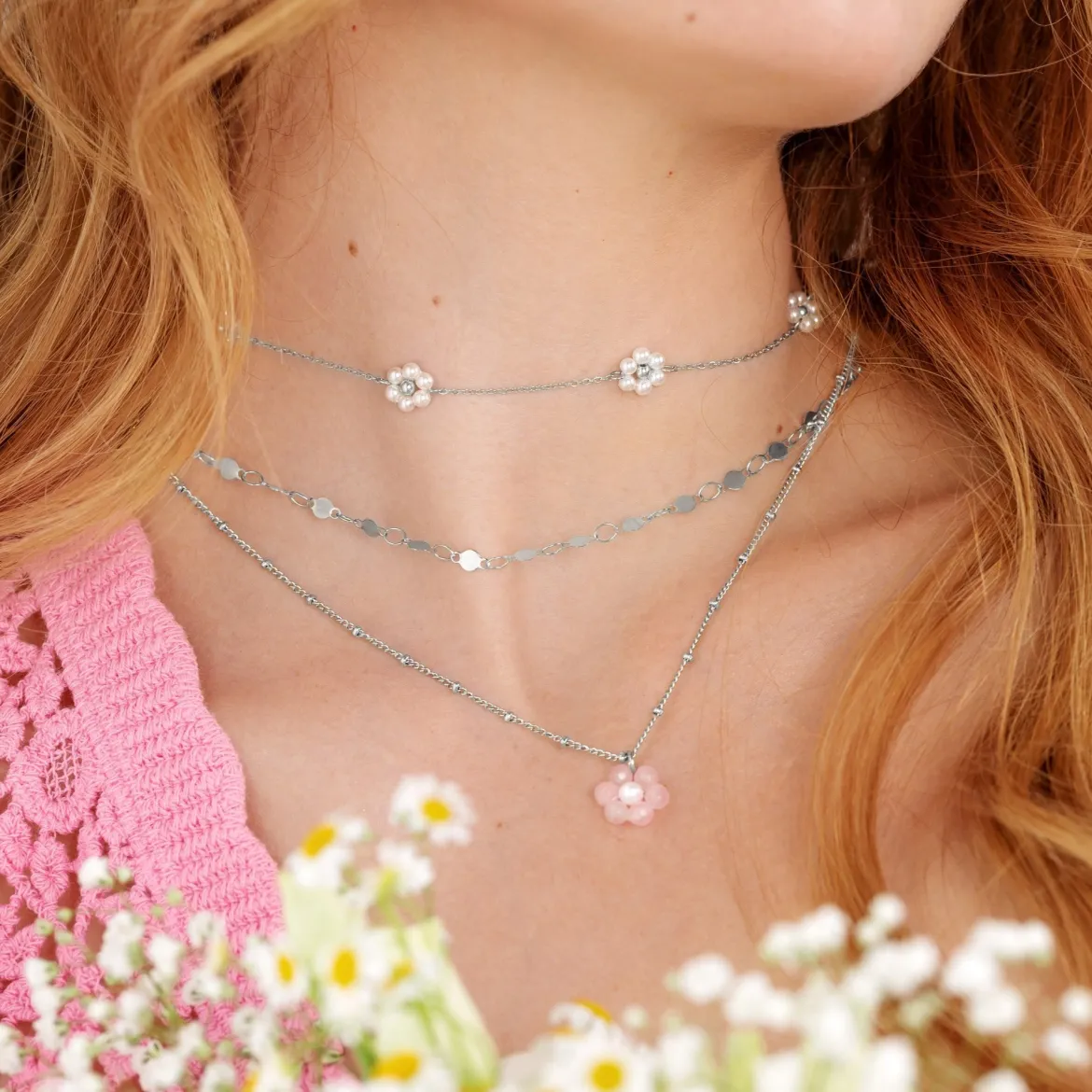 Spring Babe Necklace Silber