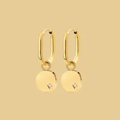 Spring Bling Oval Hoop Set Baby Gold